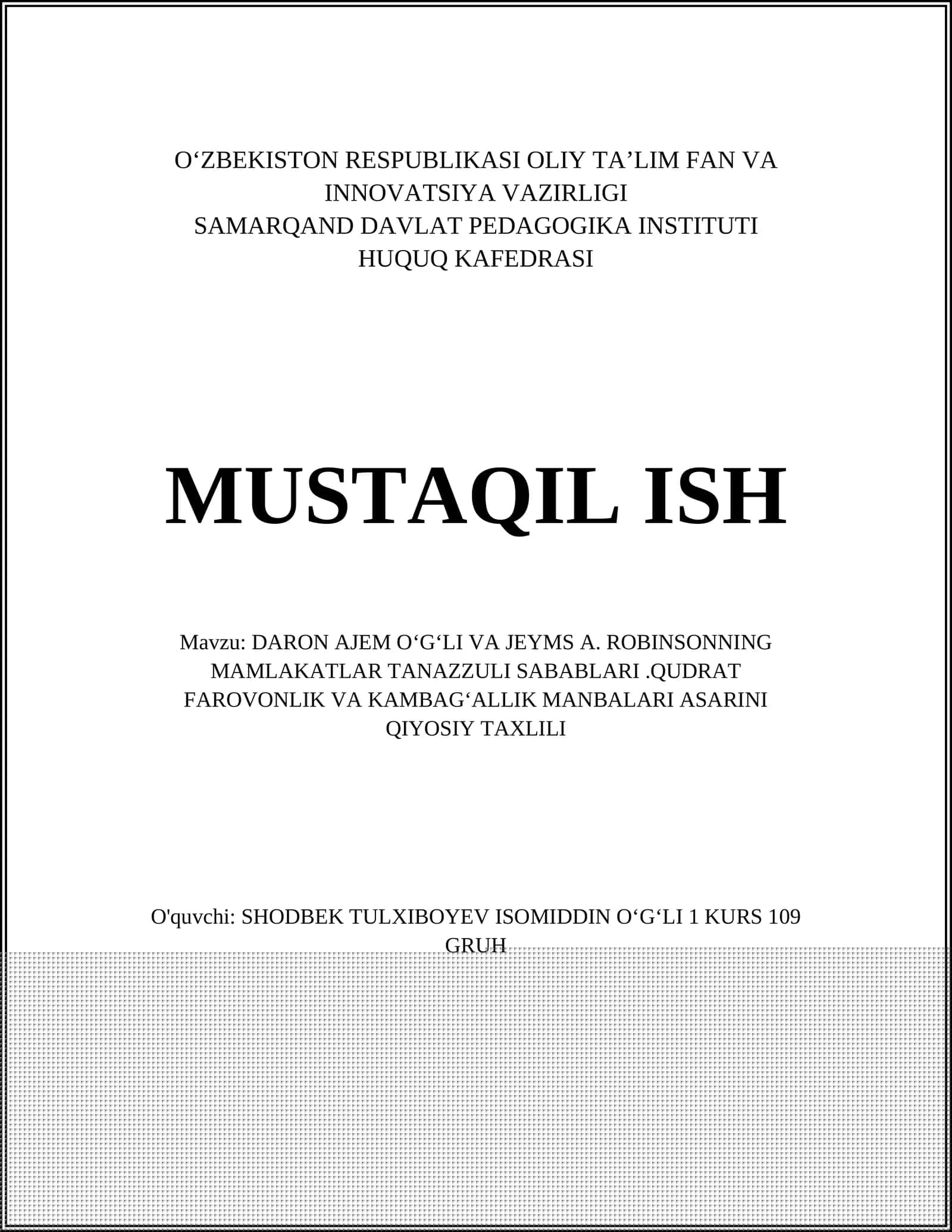 Adib asarlarining asosiy gʻoyalari va taqqosiy xulosalari