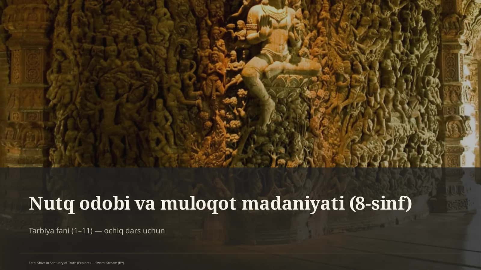 Nutq odobi va muloqot madaniyati (8-sinf)