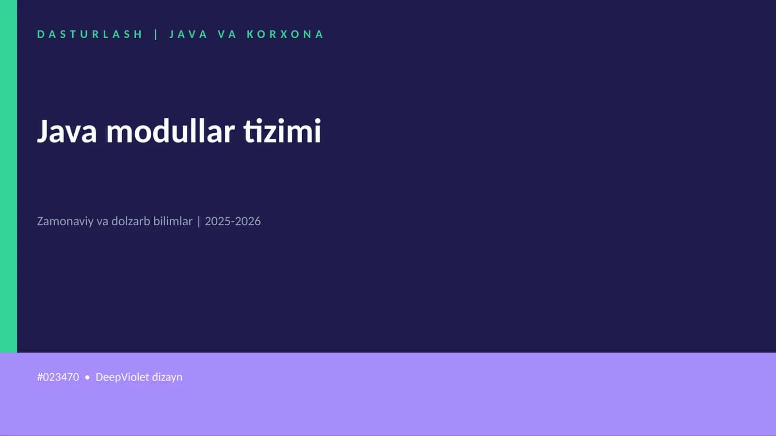 Java modullar tizimi