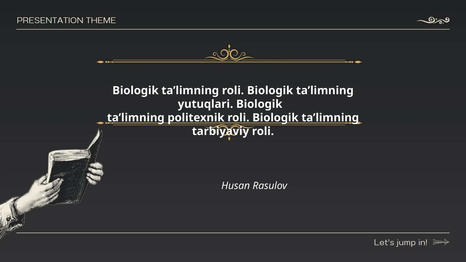Biologik ta'limning roli