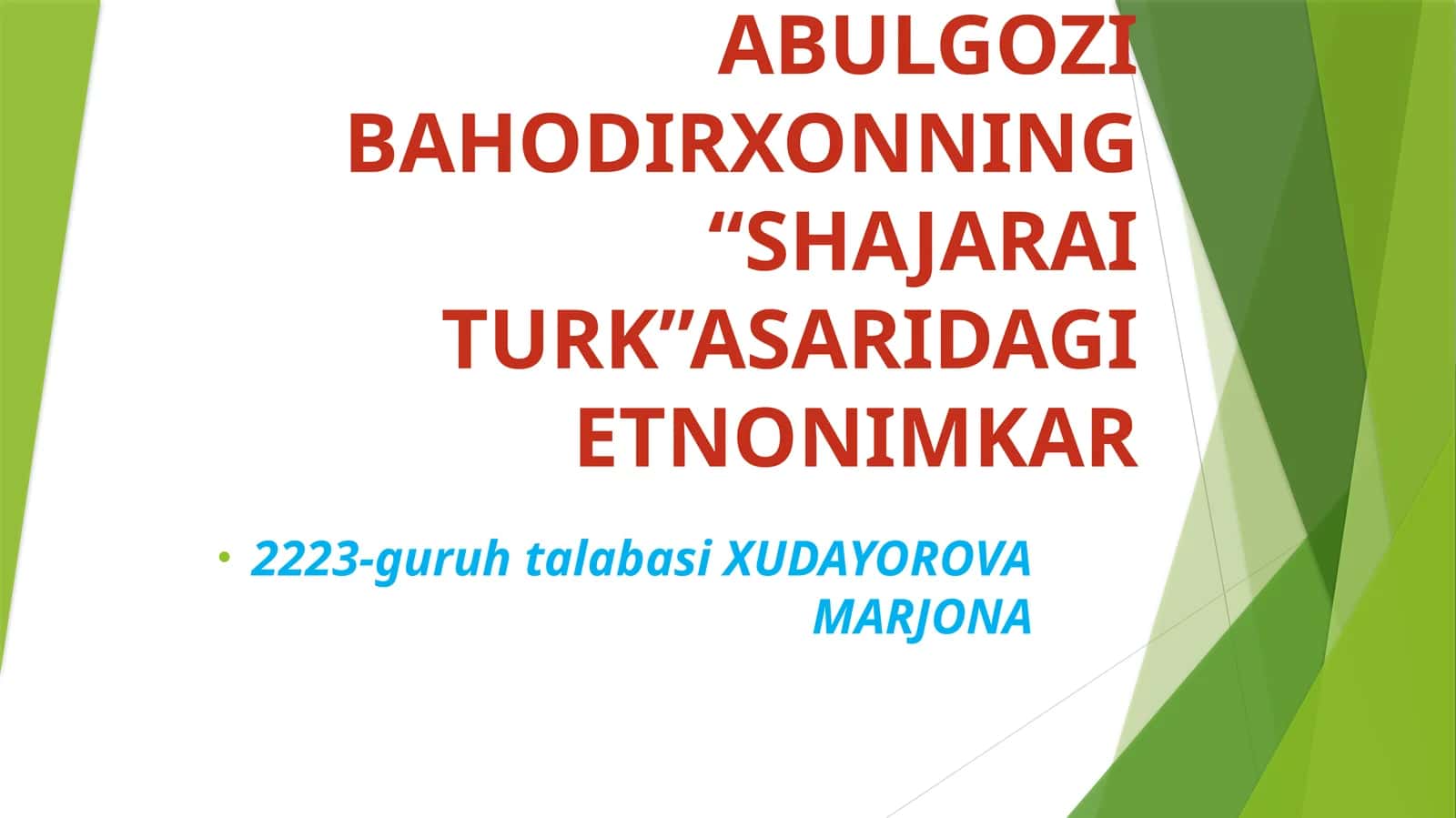 SHAJARAI TURK