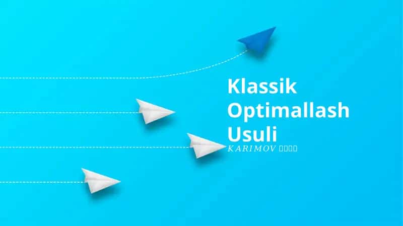 Klassik Optimallash Usuli