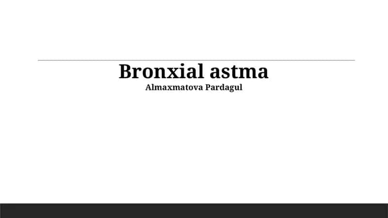 Bronxial astma
