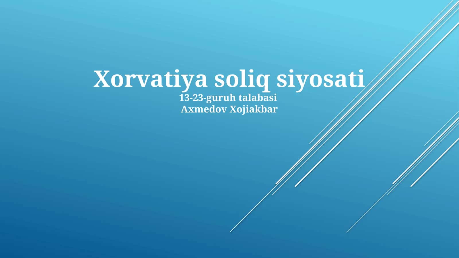 Xorvatiya soliq siyosati