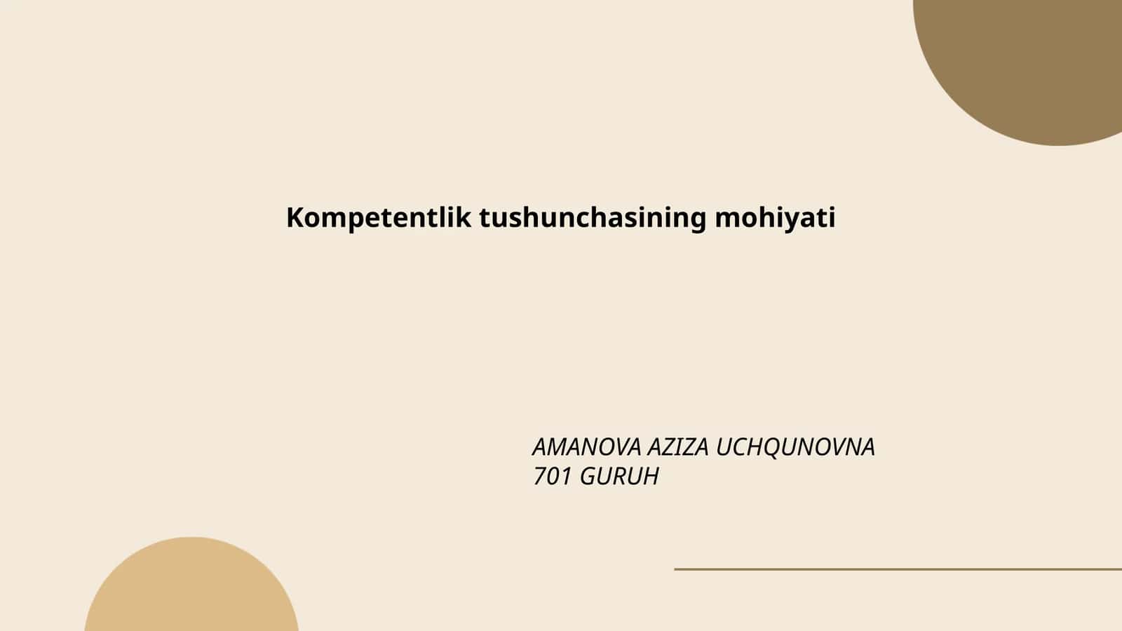 Kompetentlik tushunchasining mohiyati