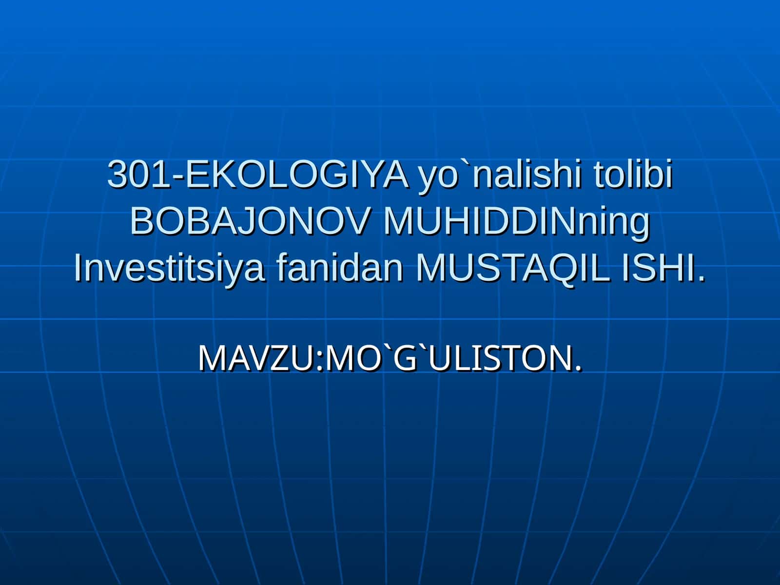 MO`G`ULISTON