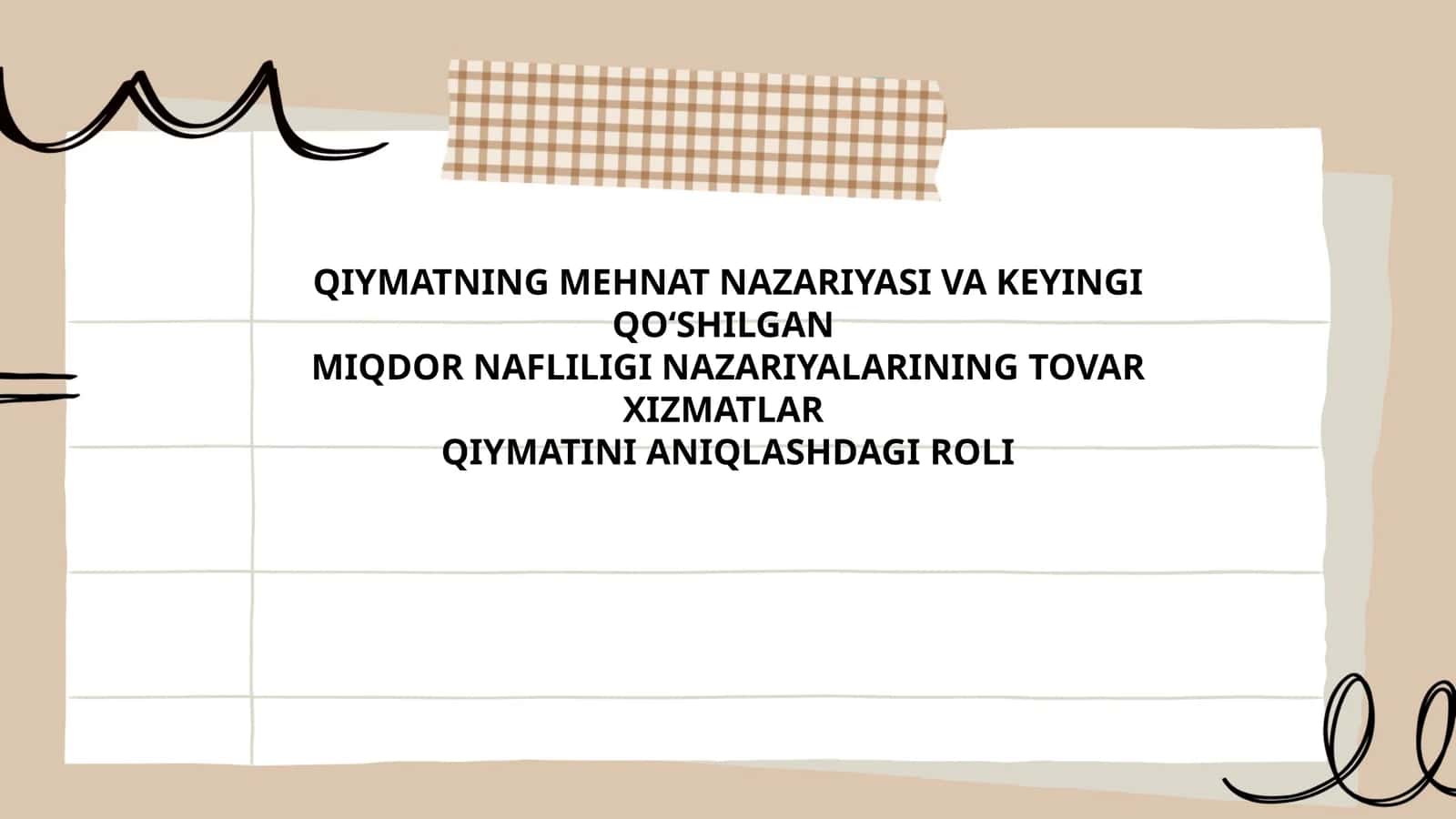 Qiymatning mehnat nazariyasi