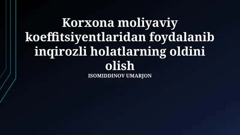 Krizis Vaziyatlarining Oldini Olish