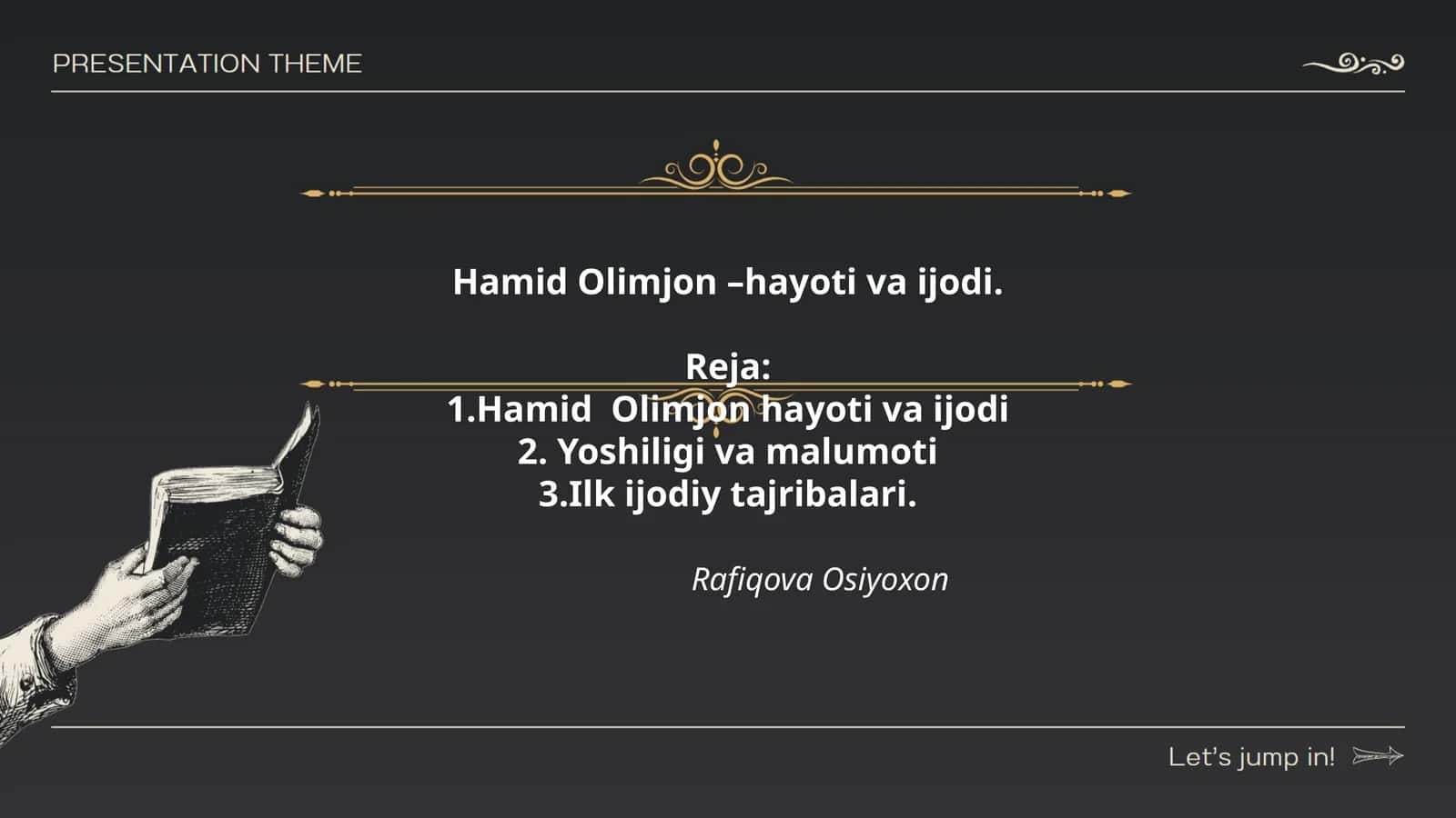 Hamid Olimjon –hayoti va ijodi