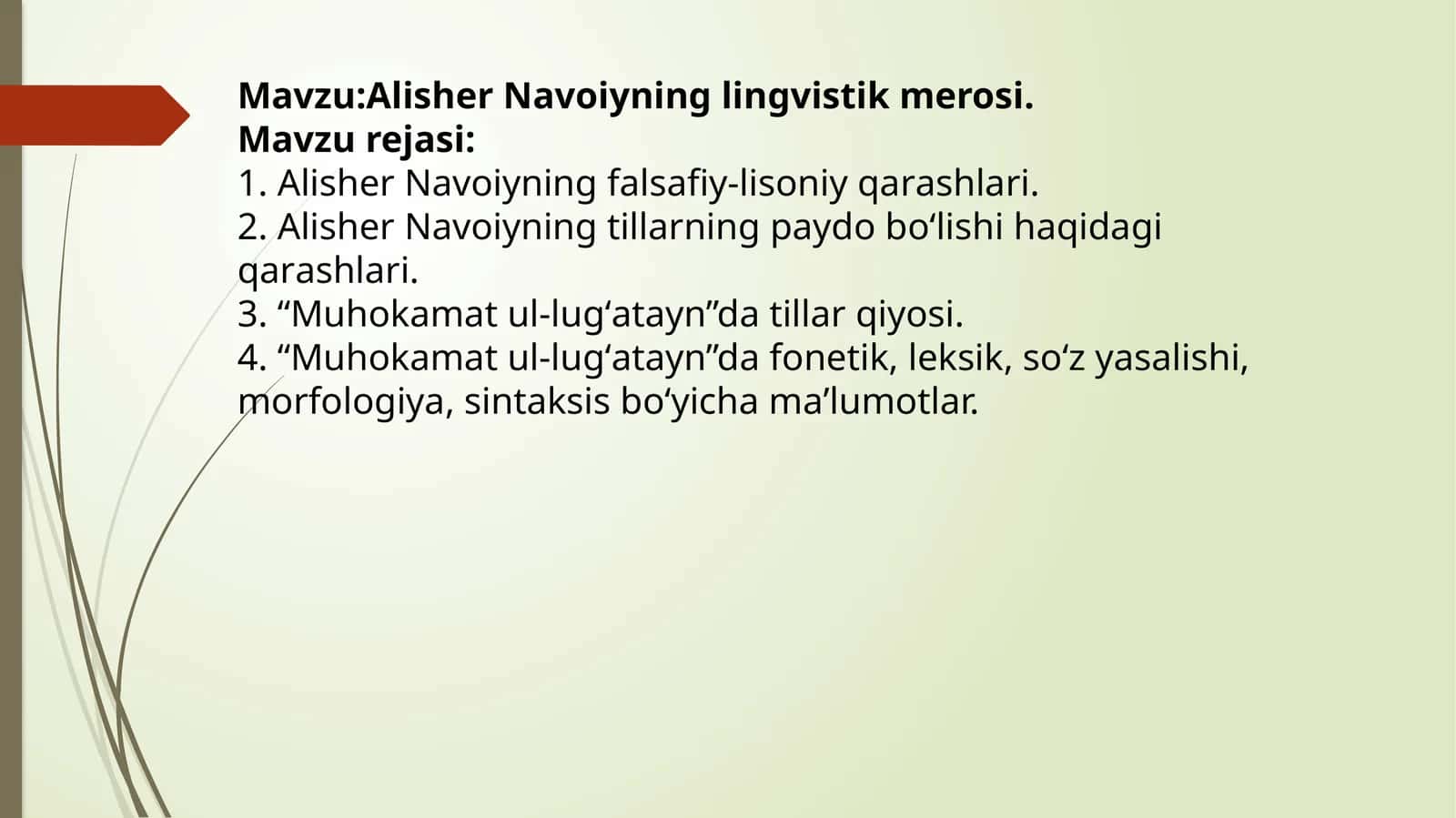 Alisher Navoiyning lingvistik merosi