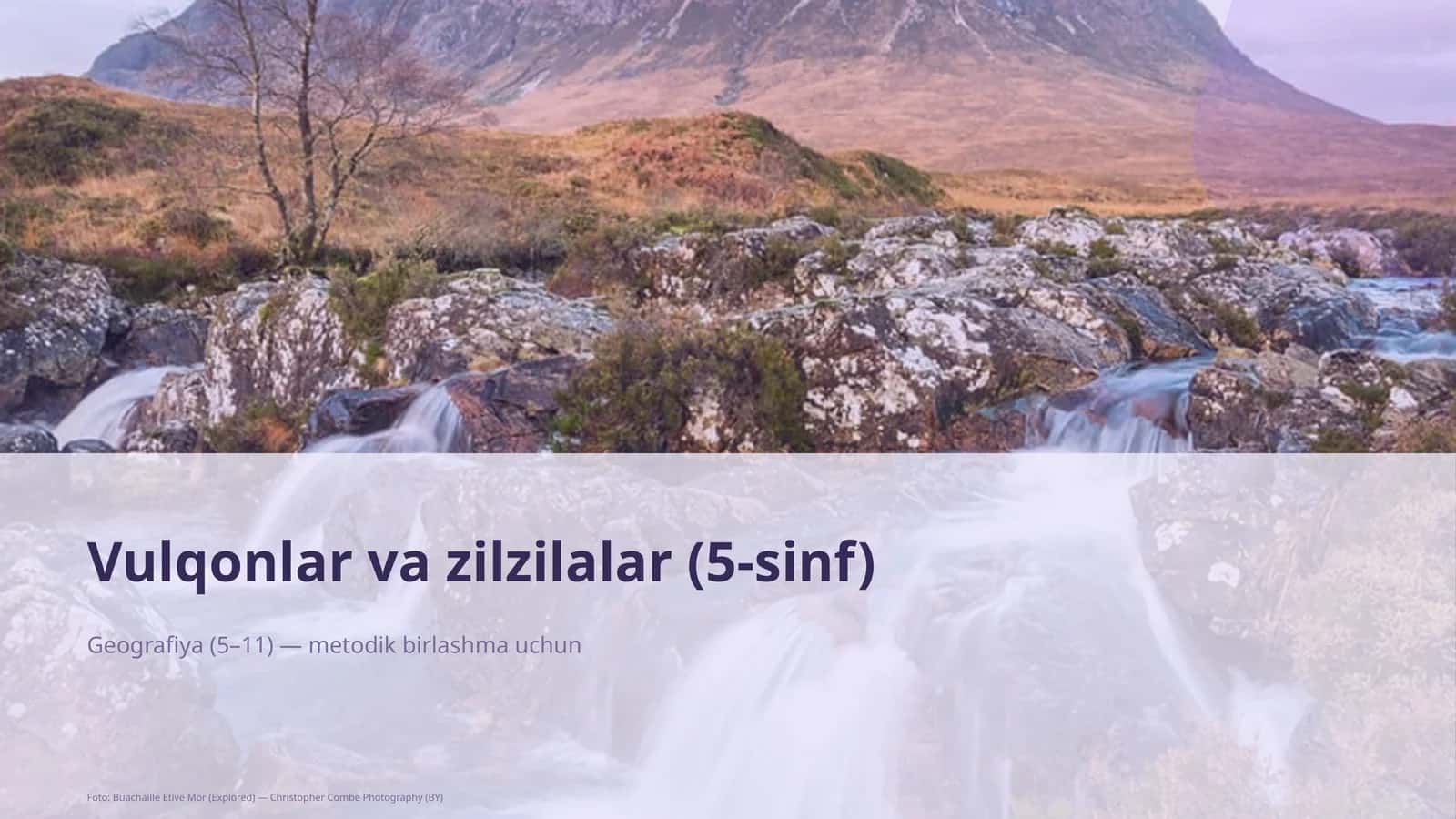 Vulqonlar va zilzilalar (5-sinf)