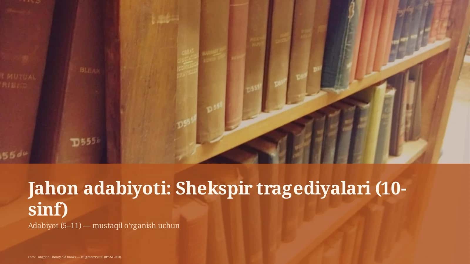 Shekspir tragediyalari (10-sinf)