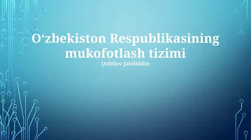 Oʻzbekiston Respublikasining mukofotlash tizimi