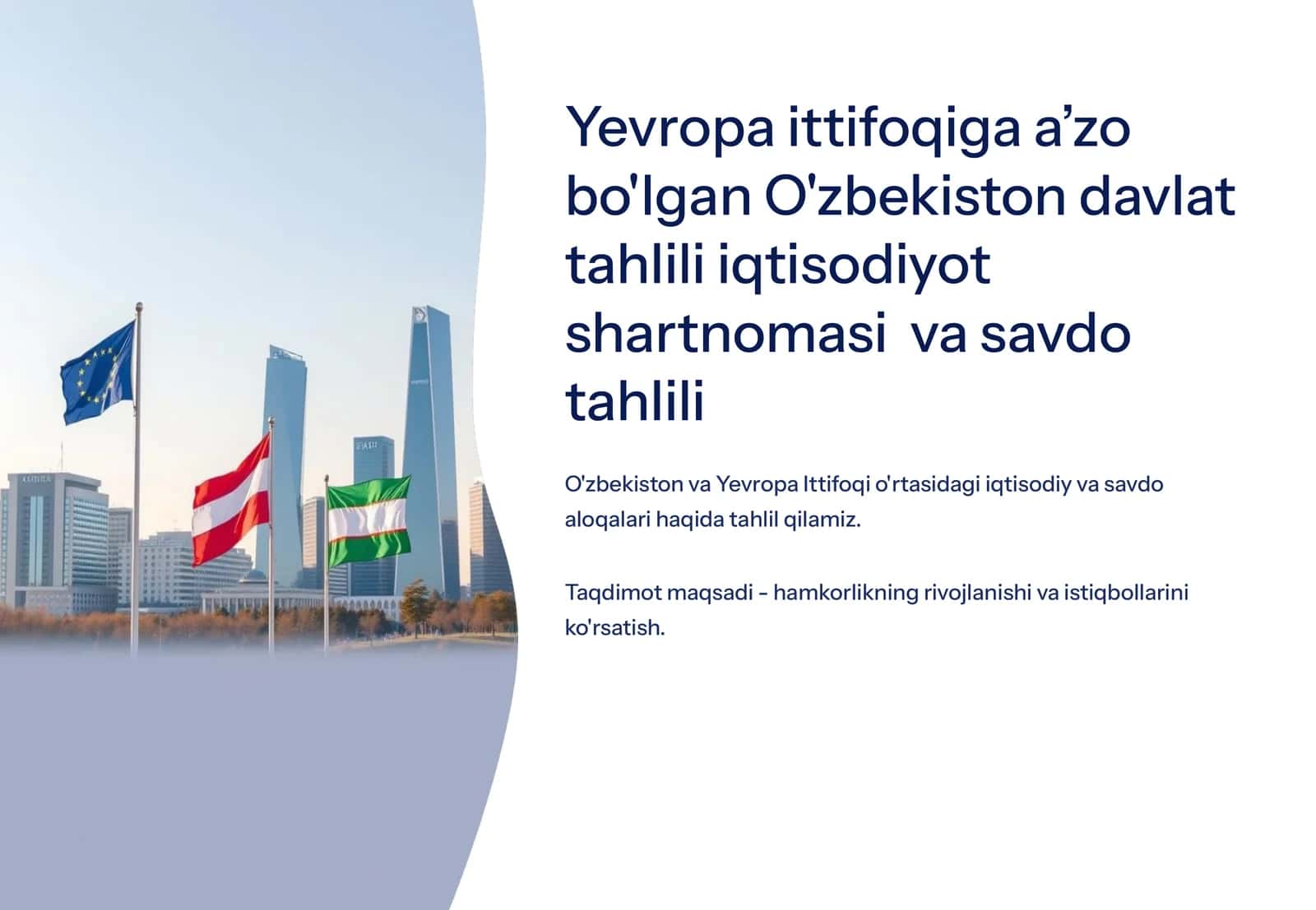 O'zbekiston va Yevropa Ittifoqi savdo aloqalari tahlili