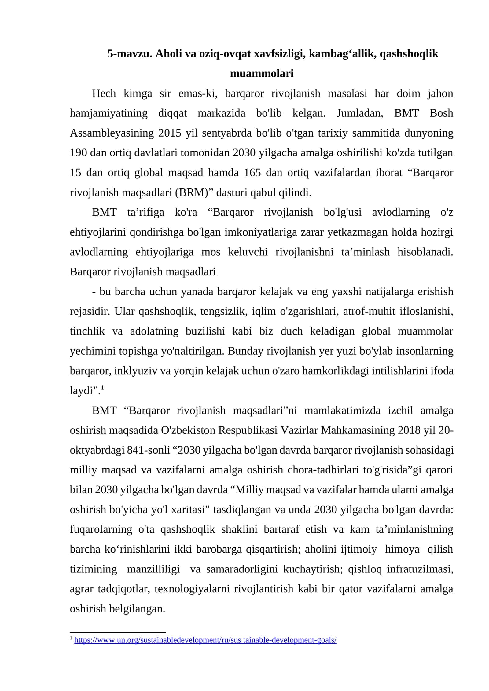 Barqaror rivojlanish maqsadlari (BRM)