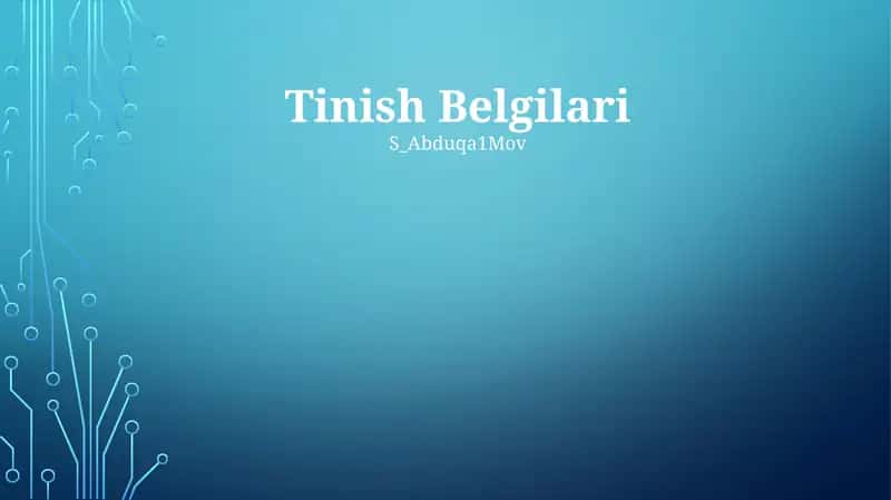 Tinish Belgilari