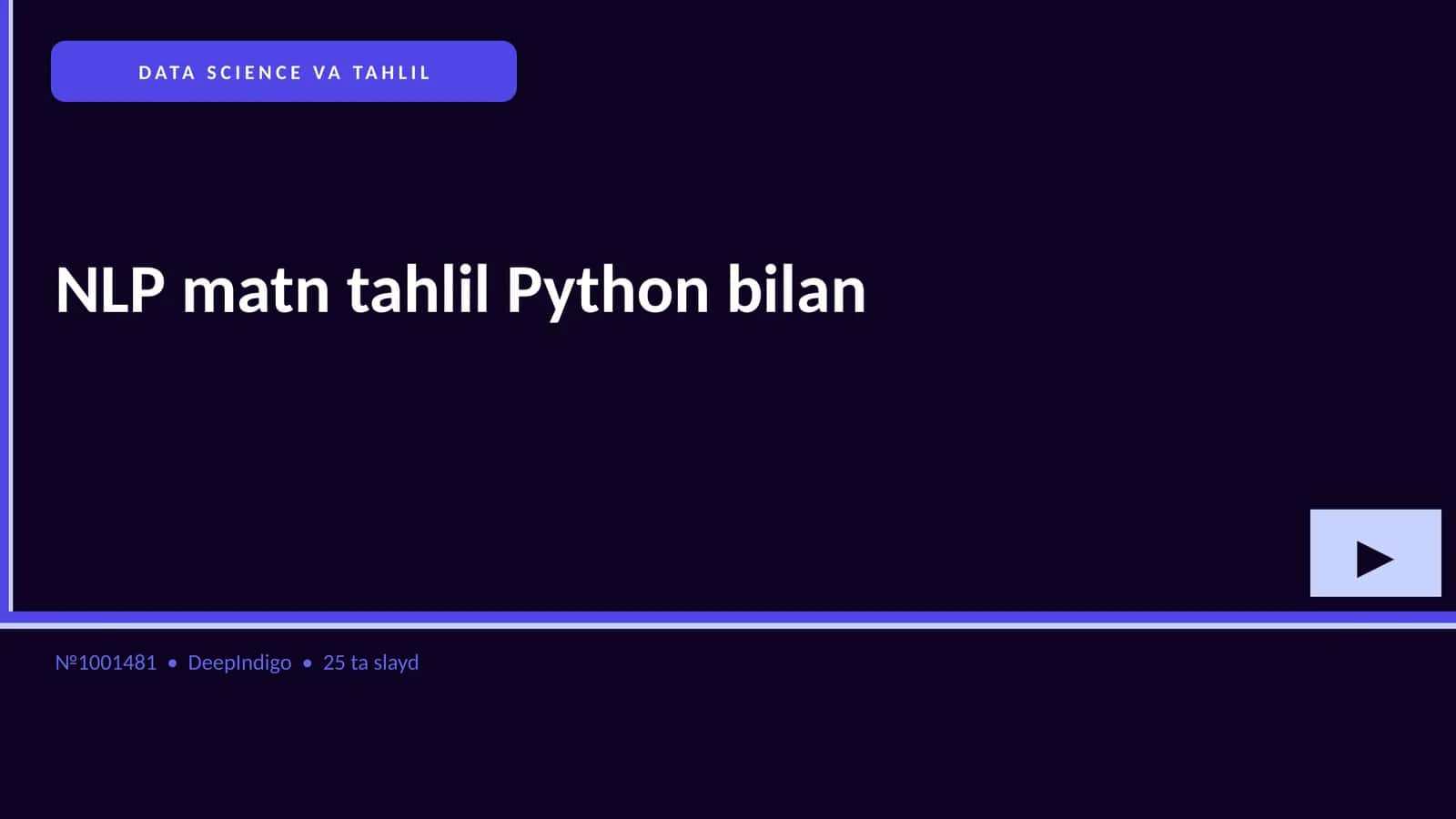 NLP matn tahlil Python bilan