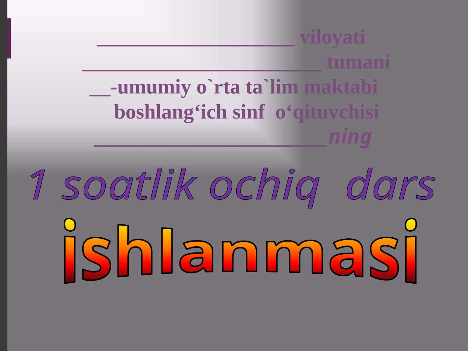 2-sinf tarbiya Jamoat transportida