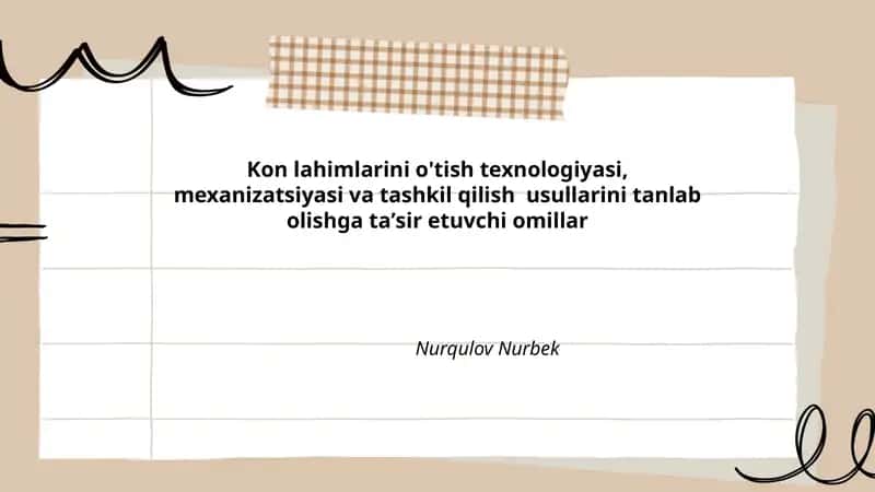 Kon lahimlarini o'tish texnologiyasi