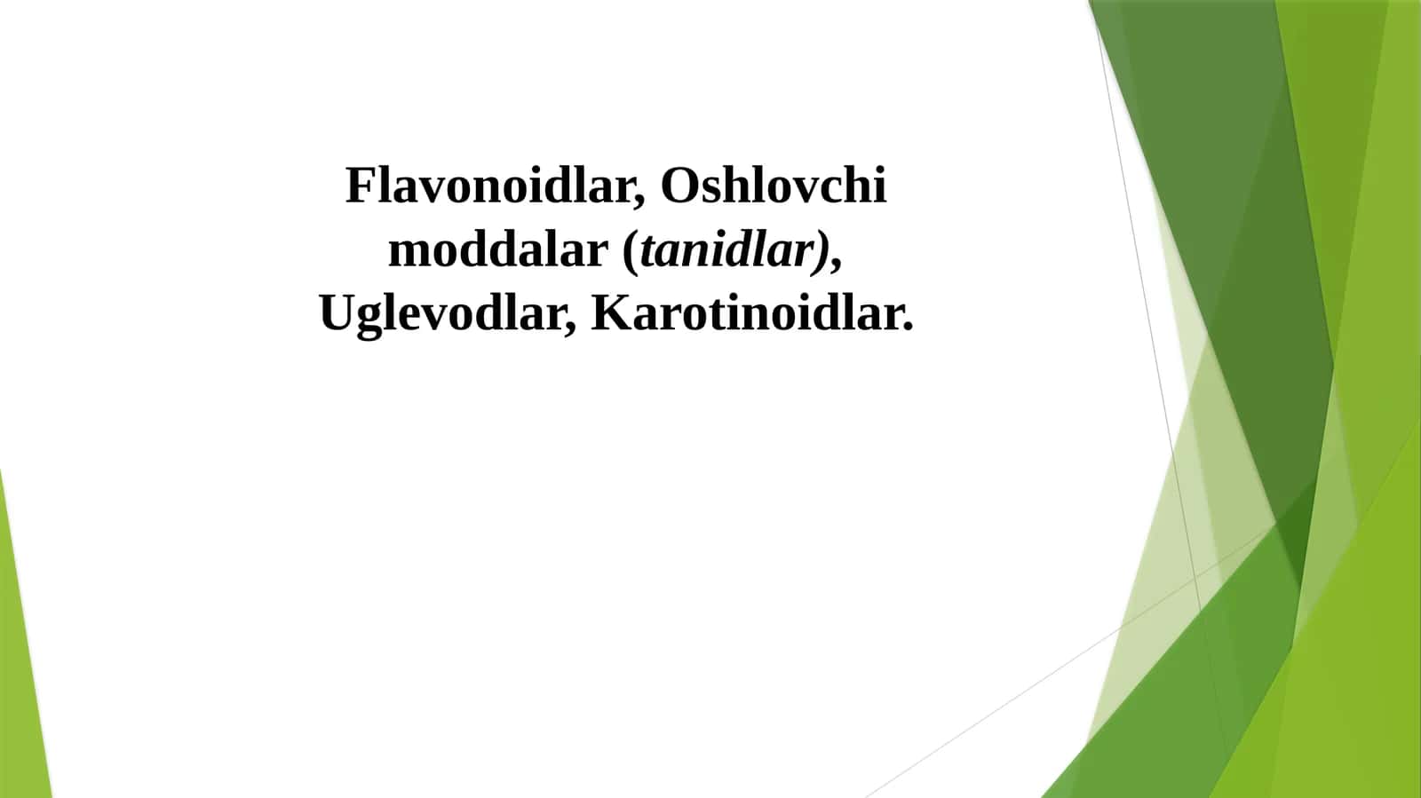 Flavonoidlar