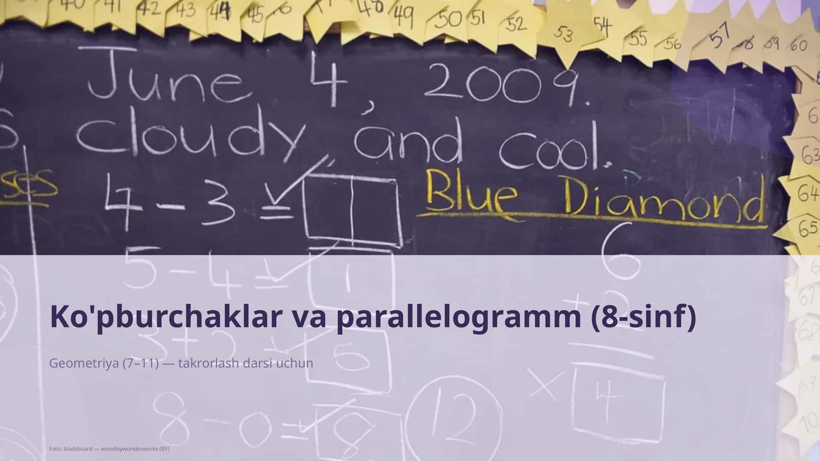Ko'pburchaklar va parallelogramm (8-sinf)