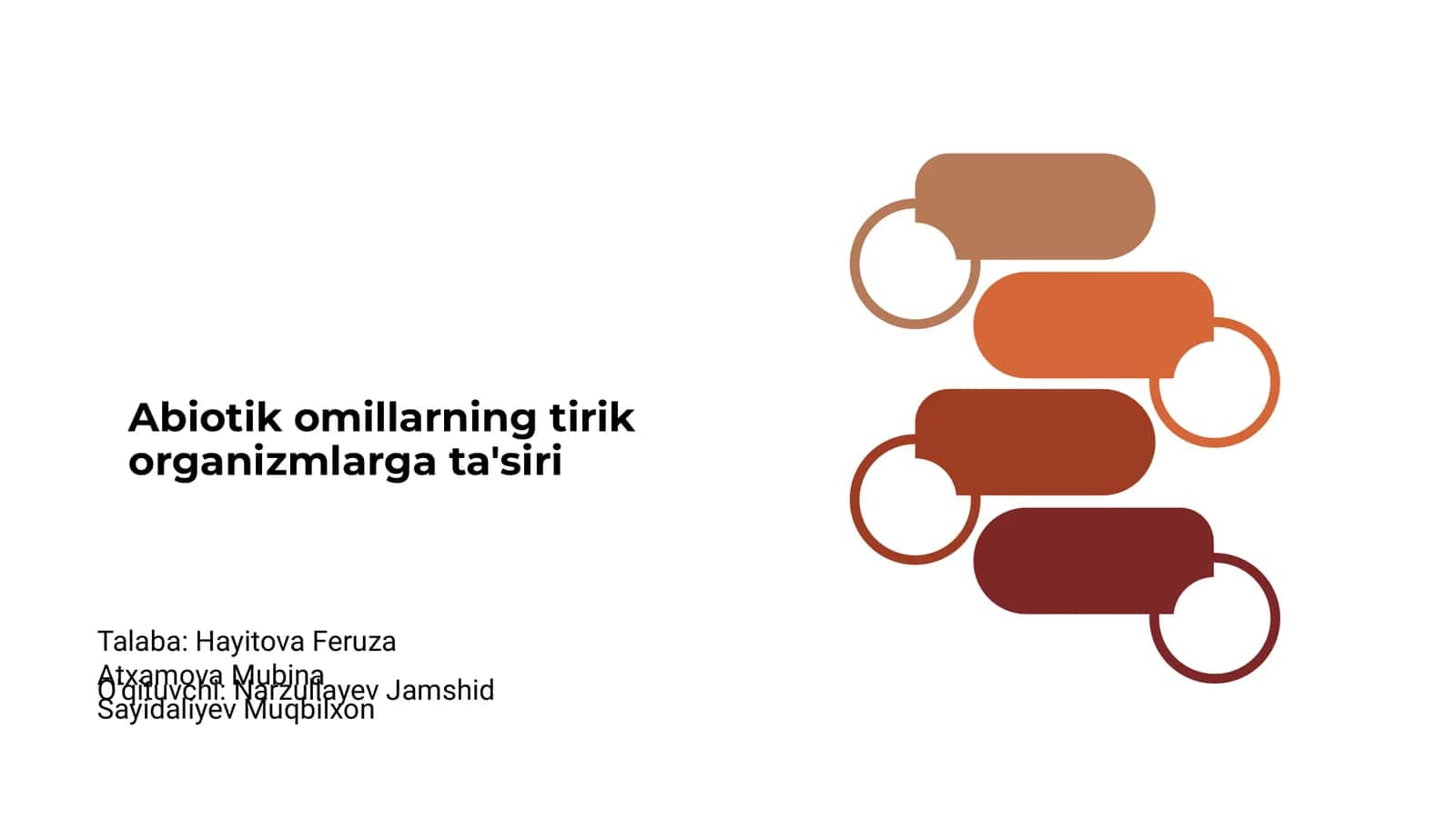 Abiotik omillarning tirik organizmlarga ta'siri