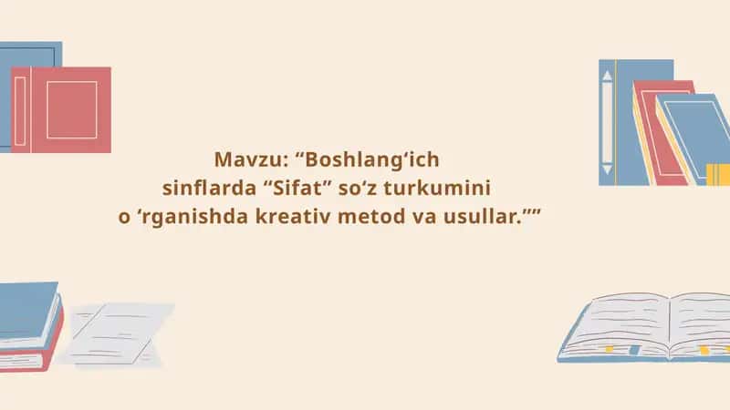 Sifat so'zi turkumi
