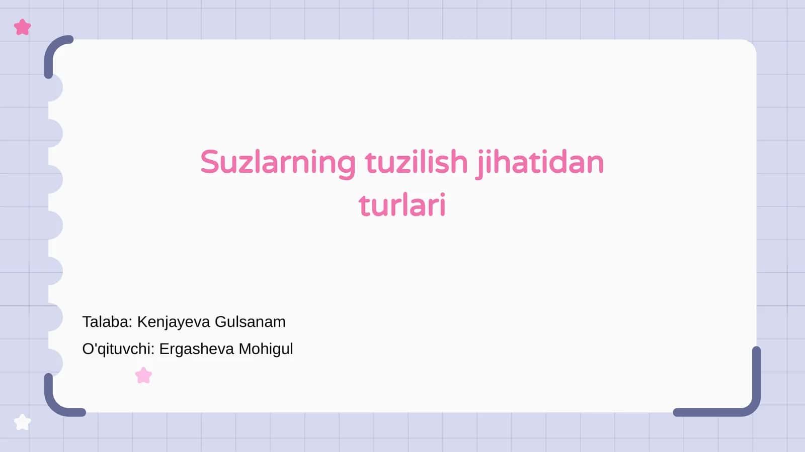 Suzlarning tuzilish jihatidan turlari