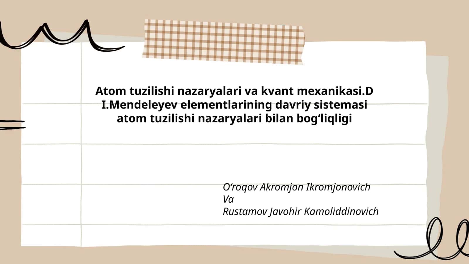 Atom tuzilishi nazaryalari va kvant mexanikasi