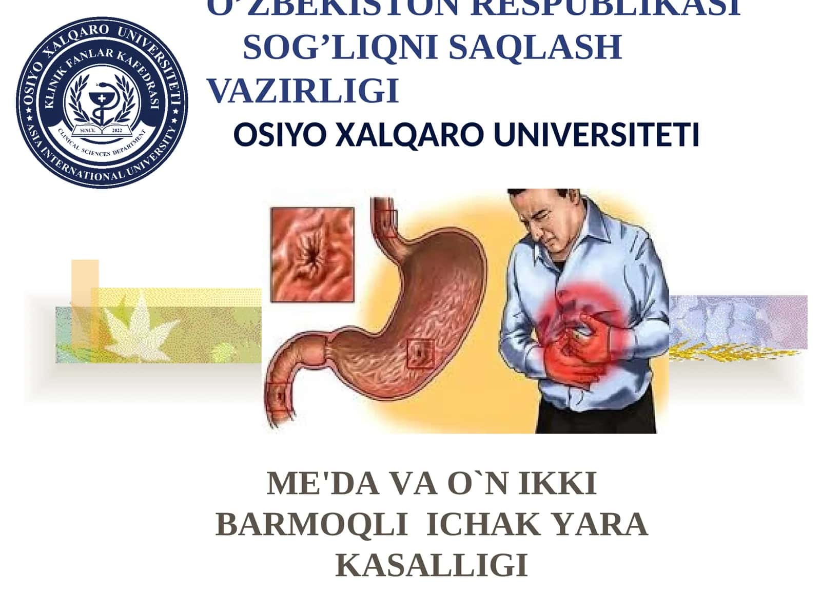 ME'DA VAO`N IKKIBARMOQLIICHAK YARAKASALLIGI
