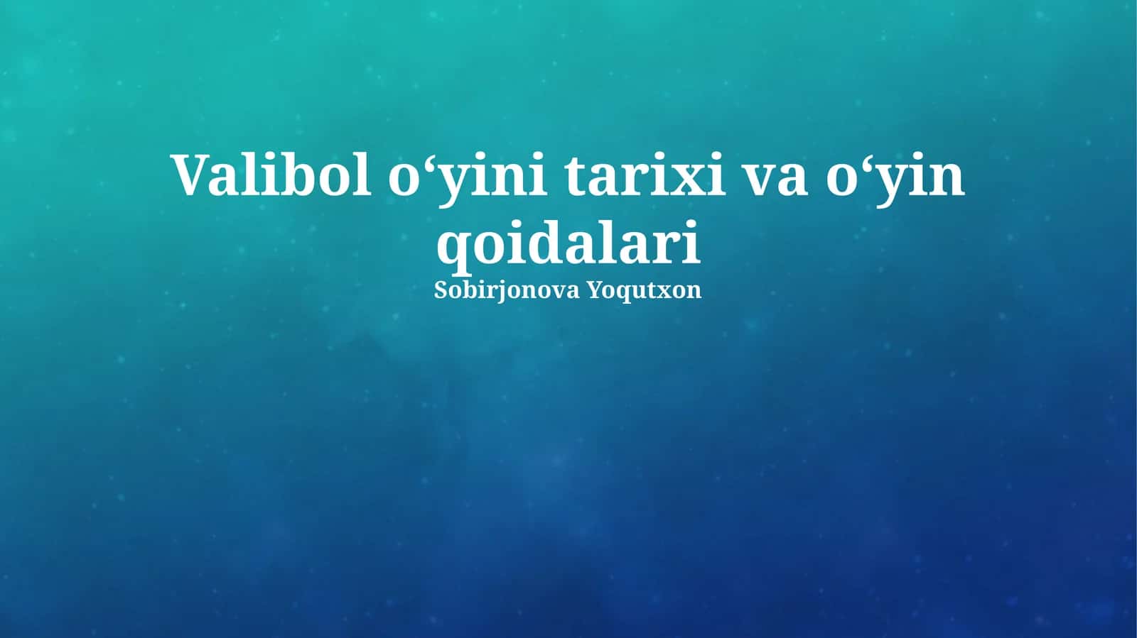 Vo'leyballning Olimpiada o'yinlariga qo'shilishi
