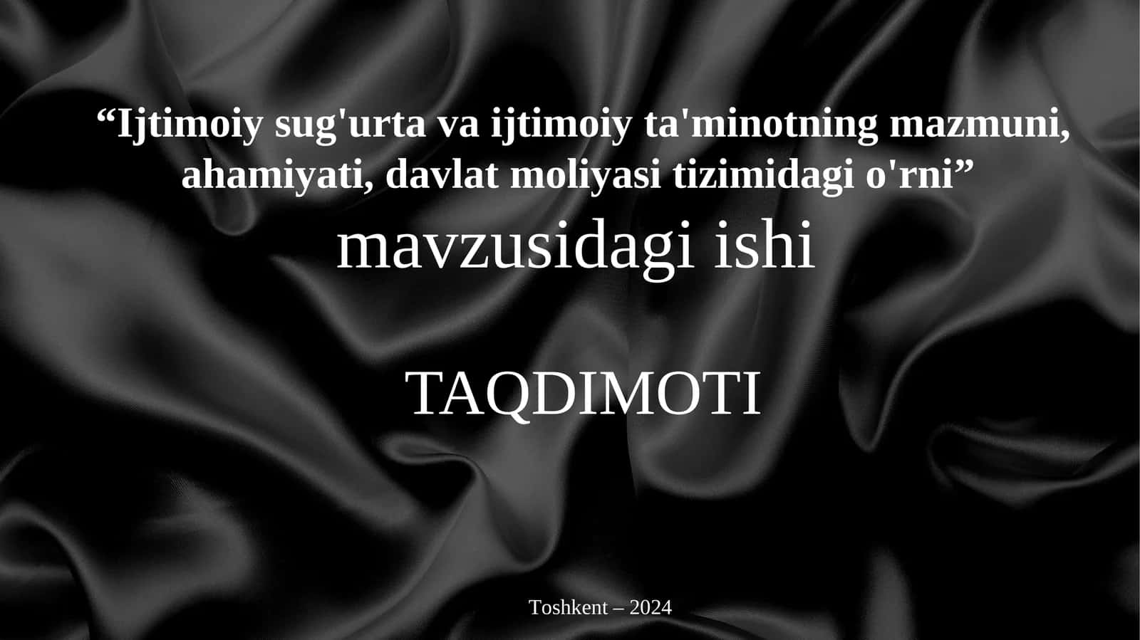 Ijtimoiysug'urtavaijtimoiyta'minotningmazmuni,ahamiyati,davlatmoliyasitizimidagio'rni