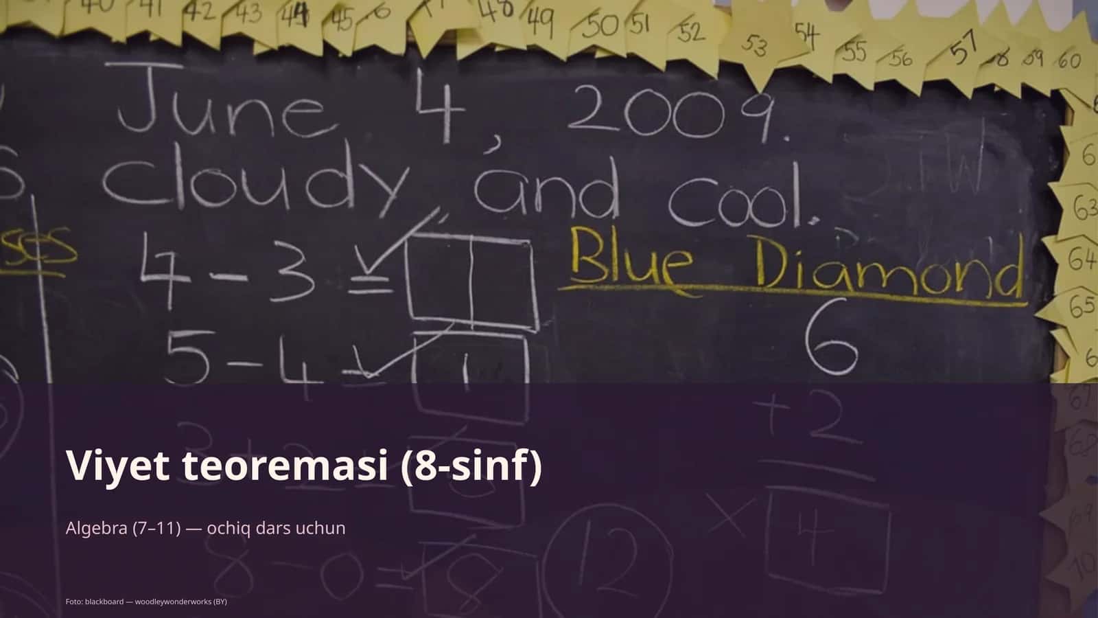Viyet teoremasi (8-sinf)