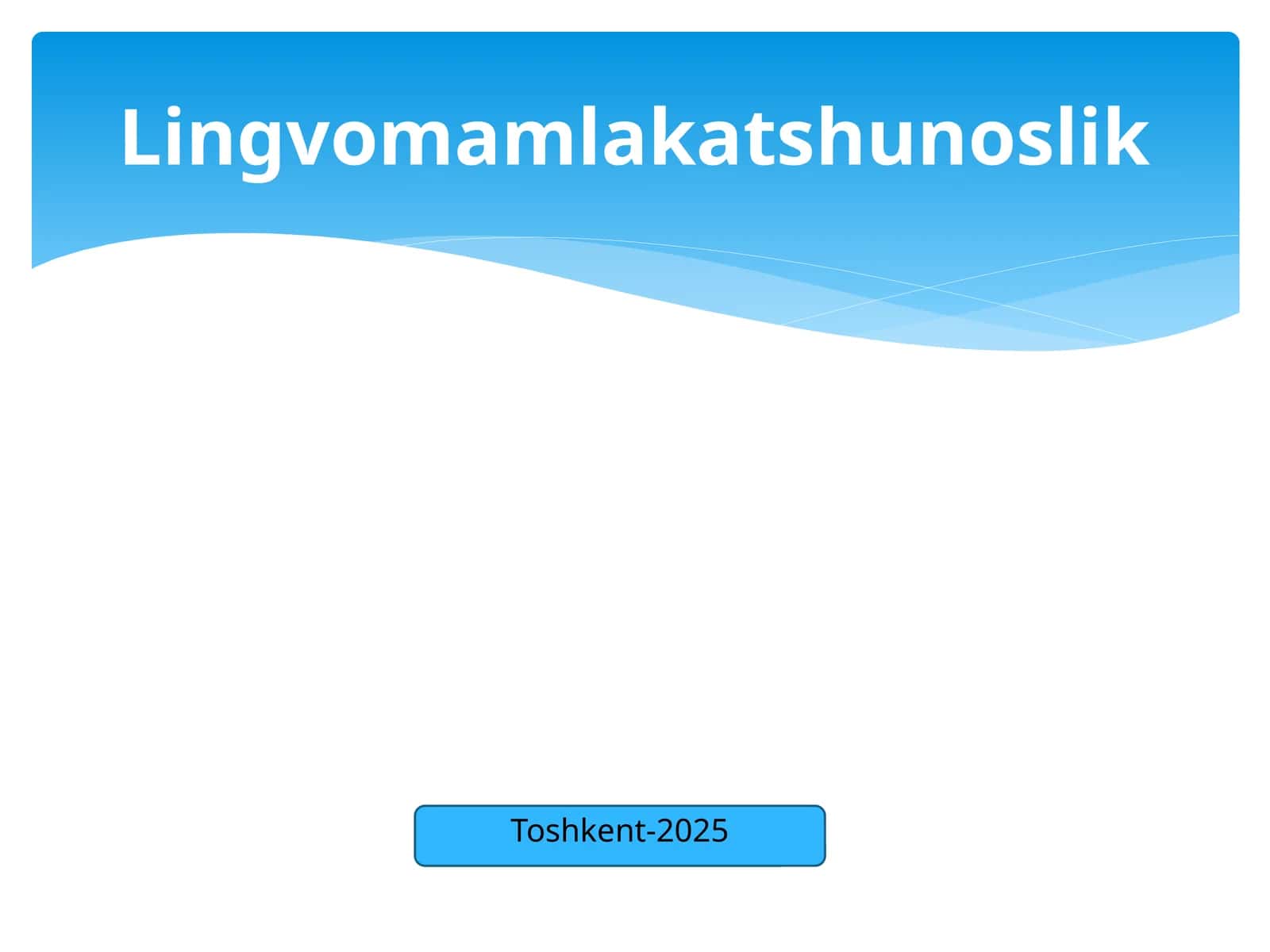 Lingvomamlakatshunoslik