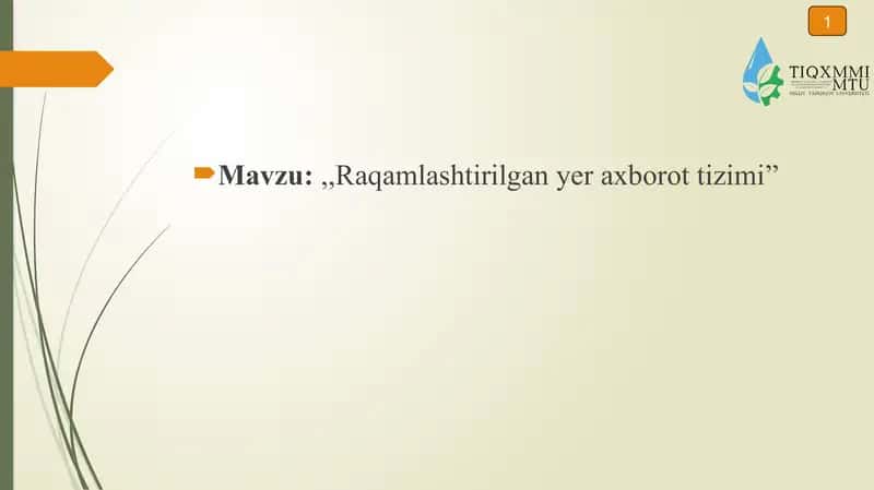 Raqamlashtirilgan yer axborot tizimi