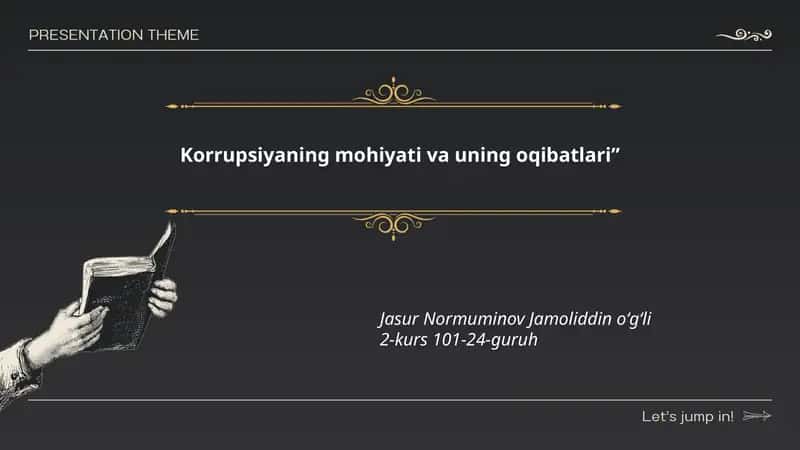 Korrupsiyaning mohiyati va uning oqibatlari