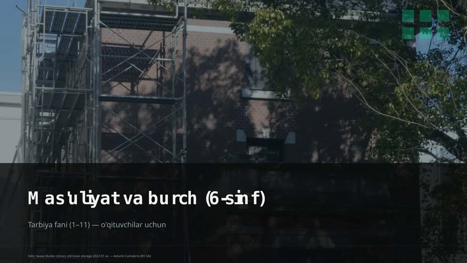 Mas'uliyat va burch (6-sinf)