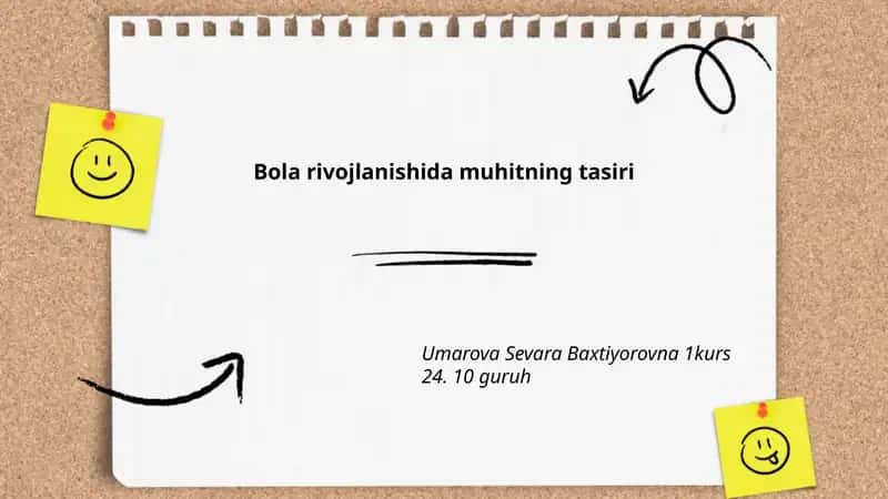 Bola rivojlanishida muhitning tasiri