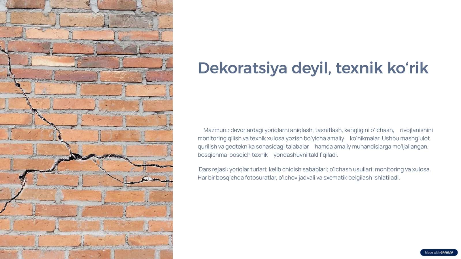 Dekoratsiya deyil, texnik ko‘rik.pptx
