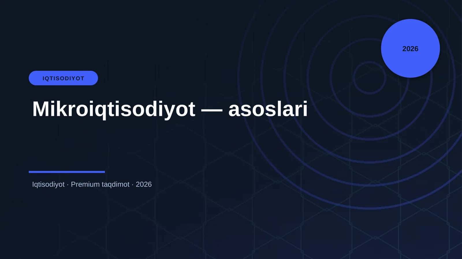 Mikroiqtisodiyot — asoslari