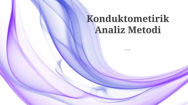 Konduktometirik Analiz Metodi