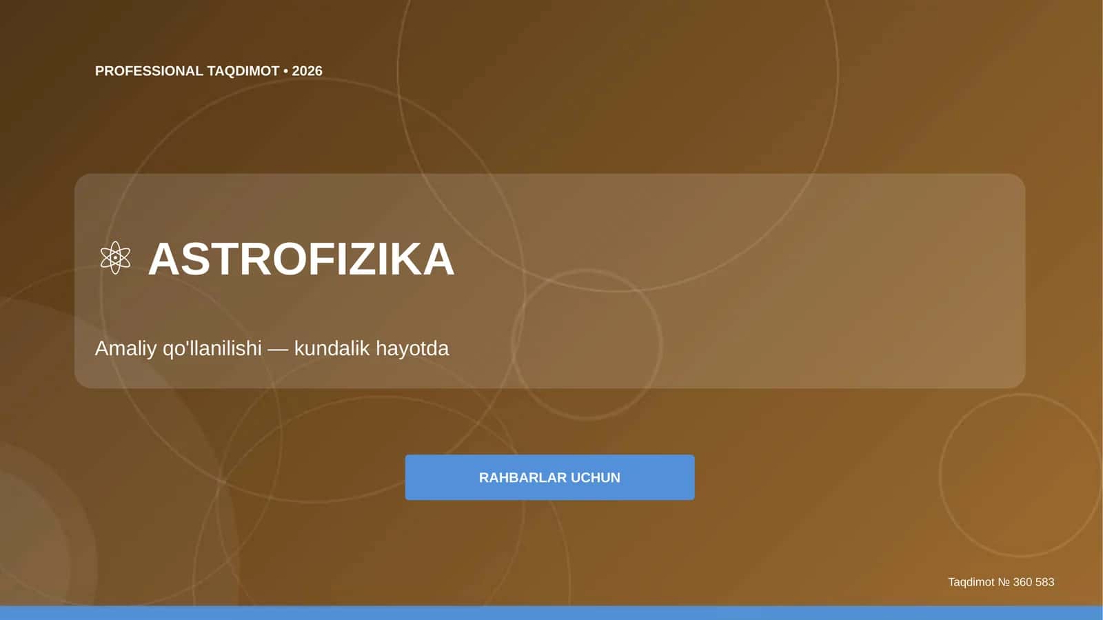 Astrofizika: amaliy qo'llanilishi