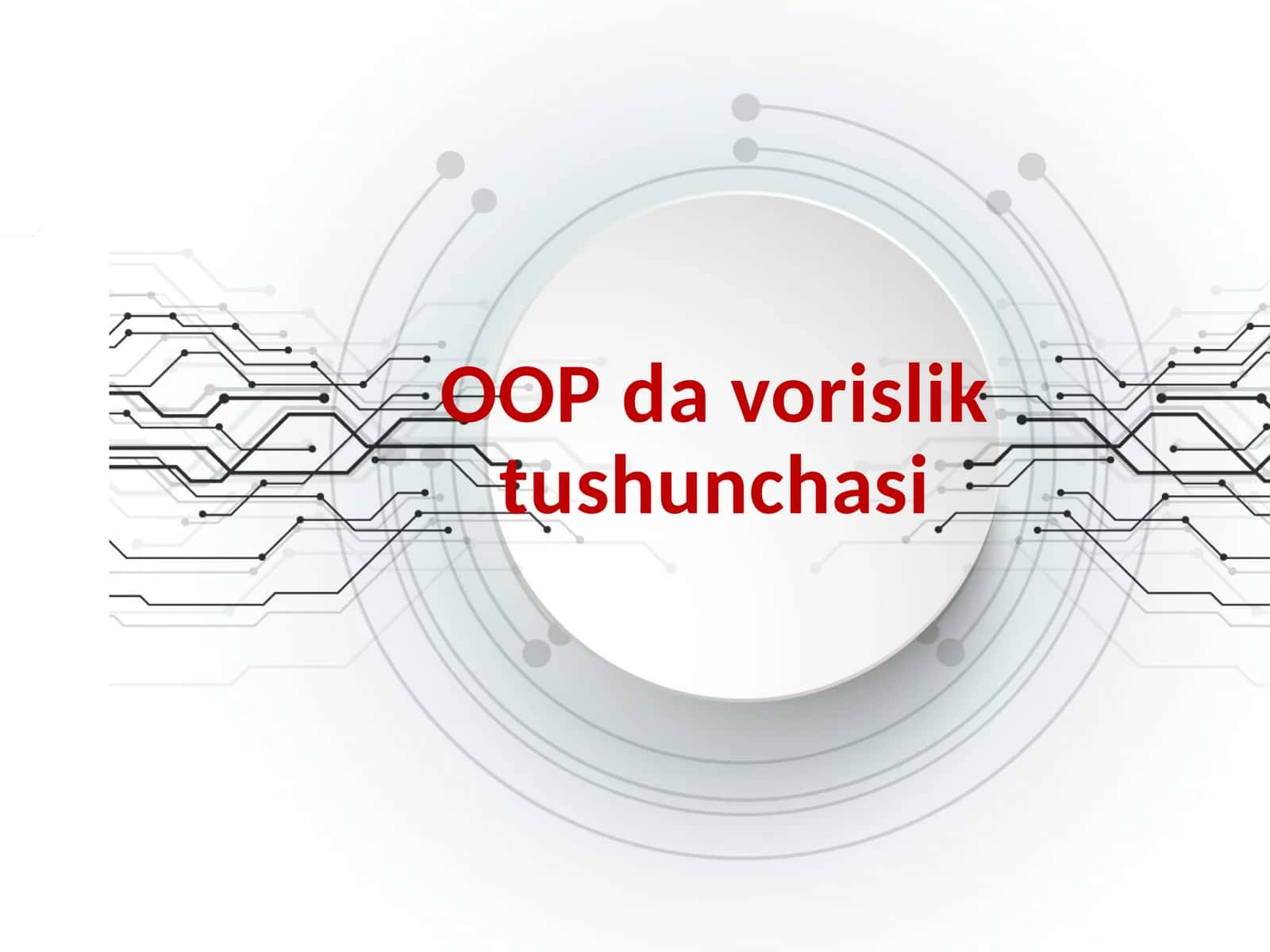 OOP da vorislik tushunchasi