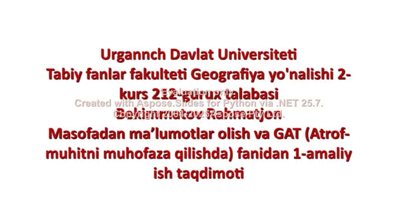 Tuproqlar haqida amaliy ish