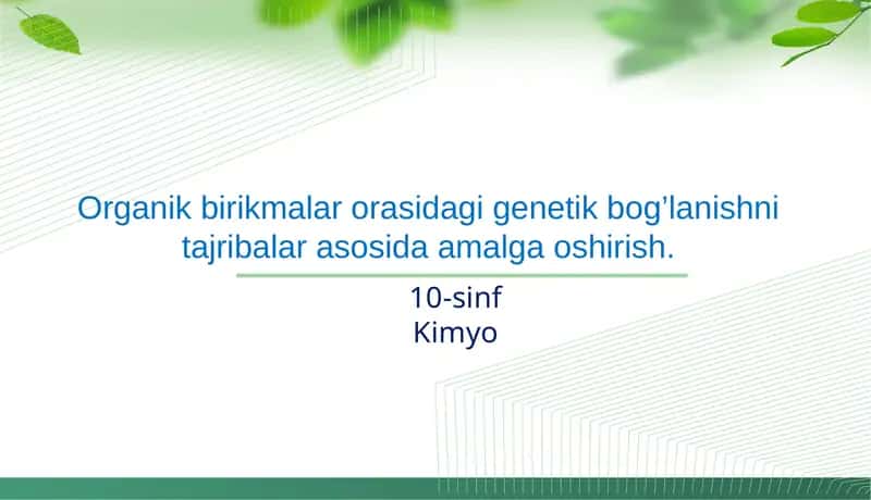 10-sinf Kimyo