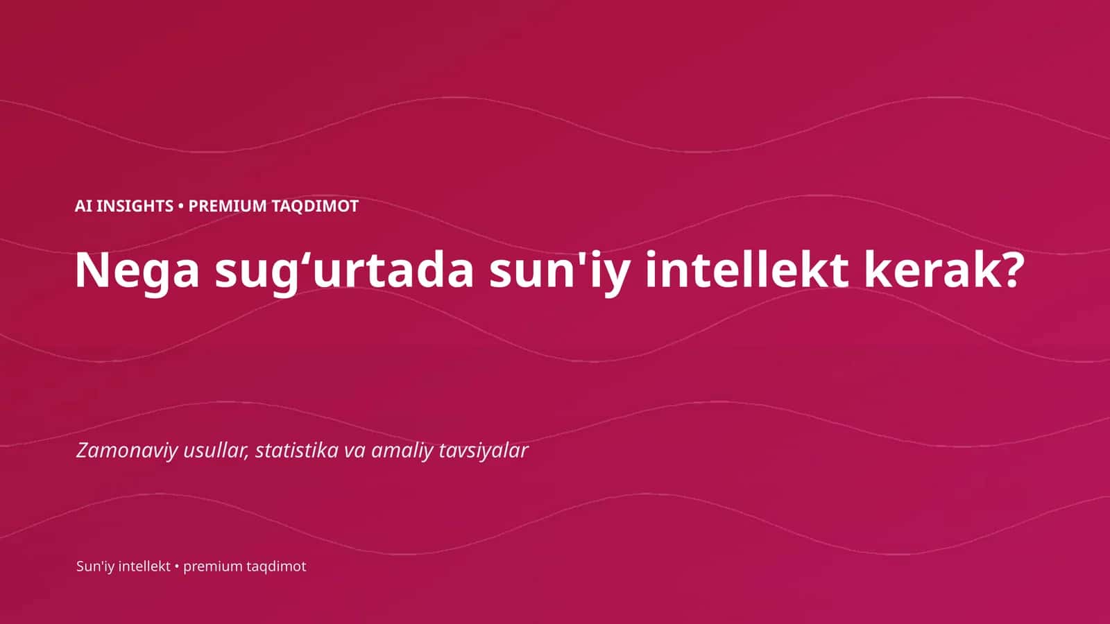 SUN'IY INTELLEKT PREMIUM TAQDIMOT