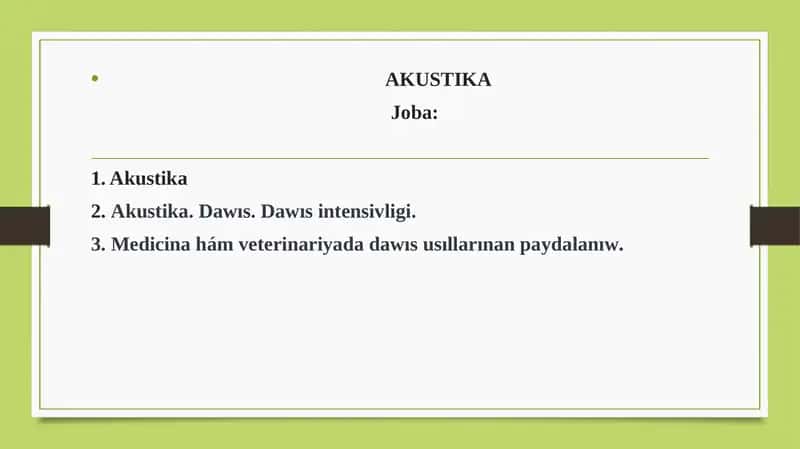 Akustika