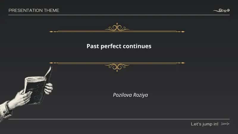 Past perfect continues