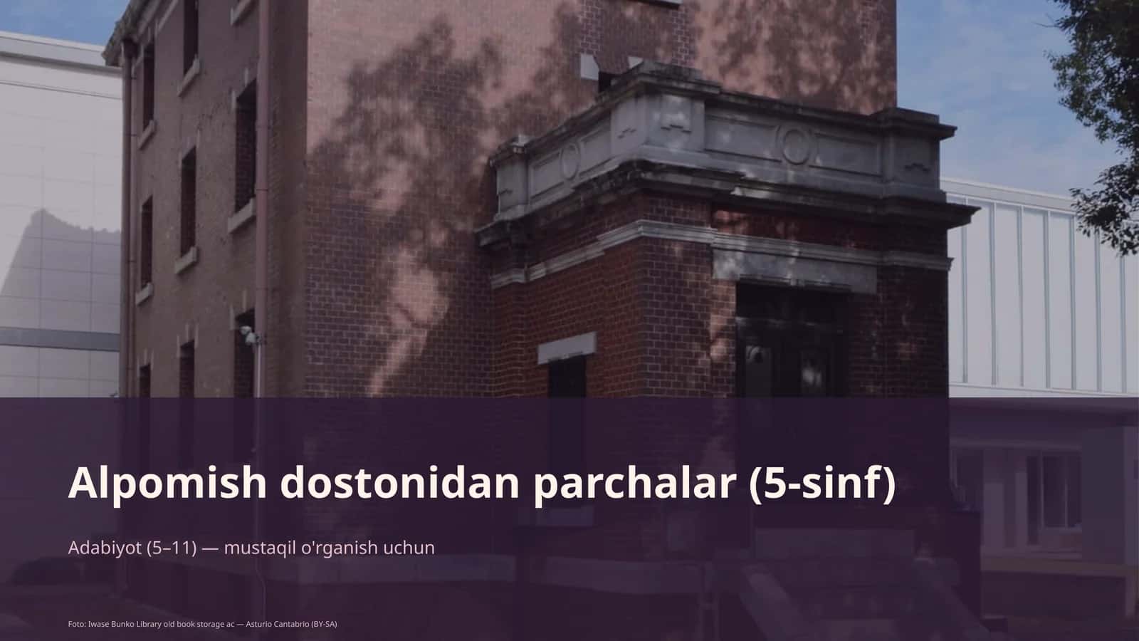 Alpomish dostonidan parchalar (5-sinf)