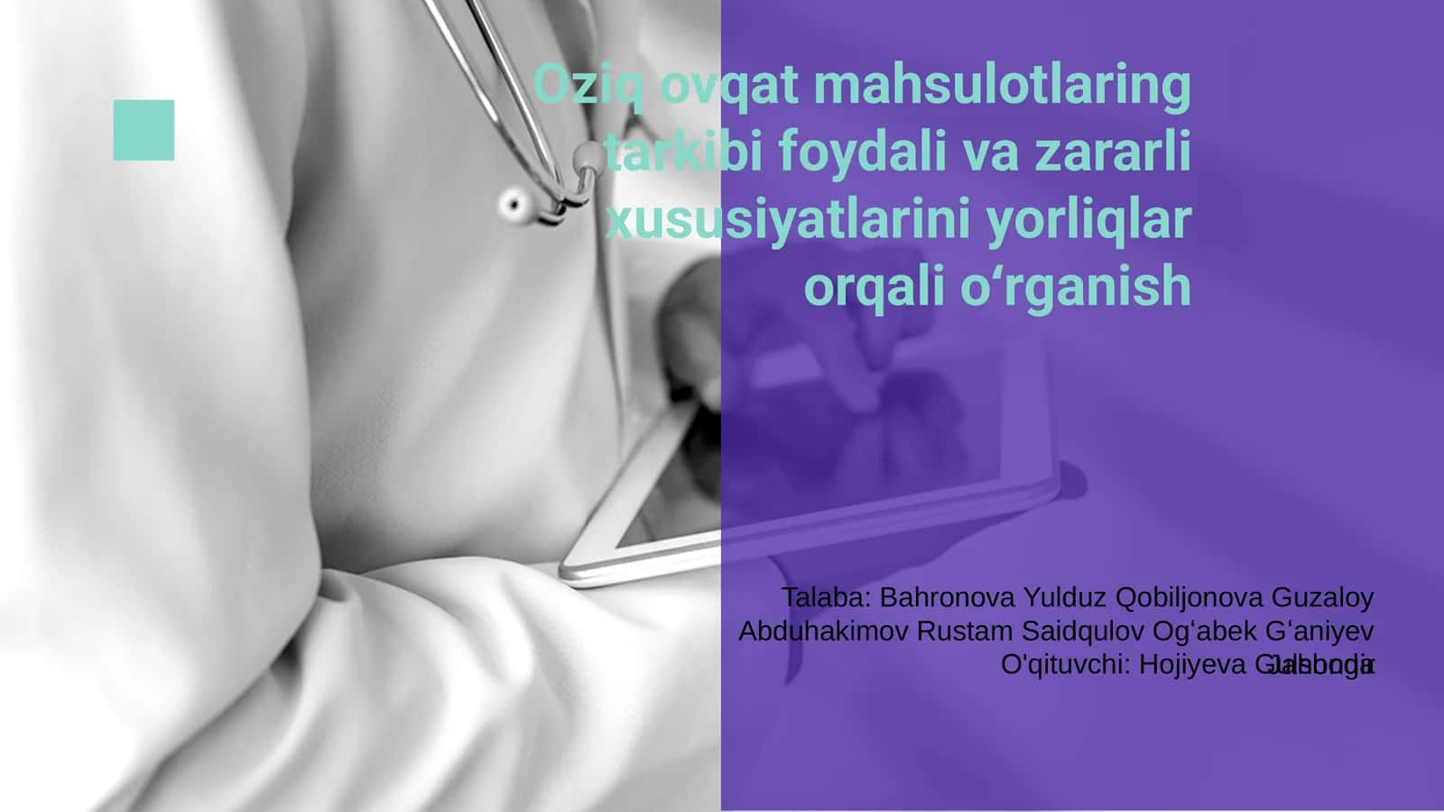 Oziq ovqat mahsulotlari tarkibi